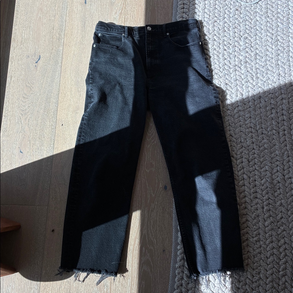 Everlane The Way High -Black High Rise Straight Leg Jeans